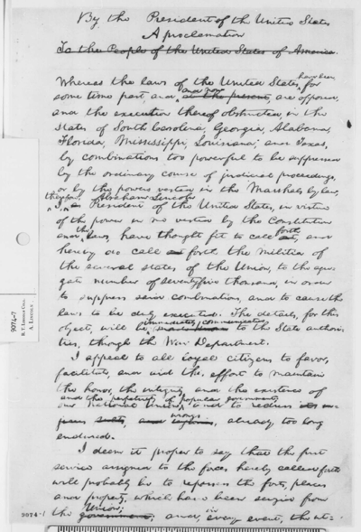 April 15, 1861: President Lincoln Calls Congress into Emergency Session