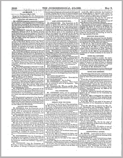 Quorum Debate- 1864