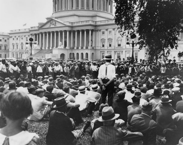 Bonus Marchers in front of the Capitol