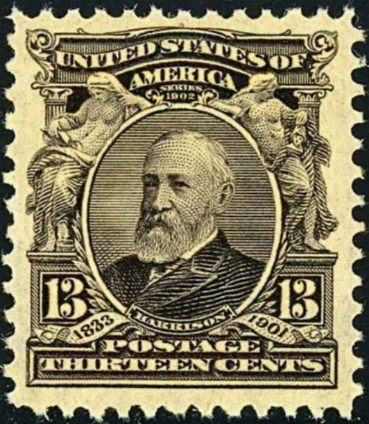 U.S. Senate: 1903-issued postage stamp, Benjamin Harrison