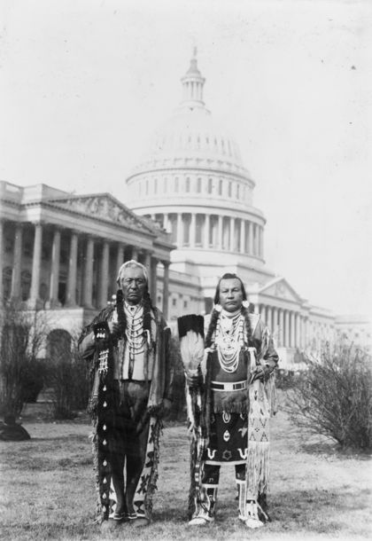 Native Americans in Front of the Capitol