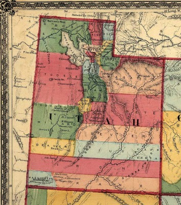 Map of Utah Territory, 1874