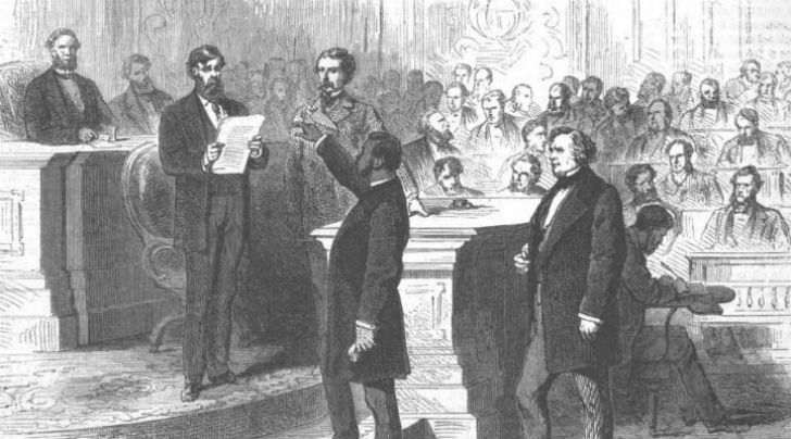 Hiram Revels Taking Oath