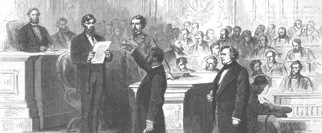 Hiram Revels Taking Oath