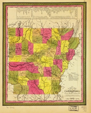 Map of Arkansas, 1836