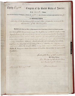 Thirteenth Amendment to the U.S. Constitution