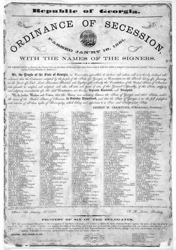 Georgia's Ordinance of Secession