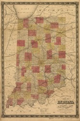 Map of Indiana, 1858