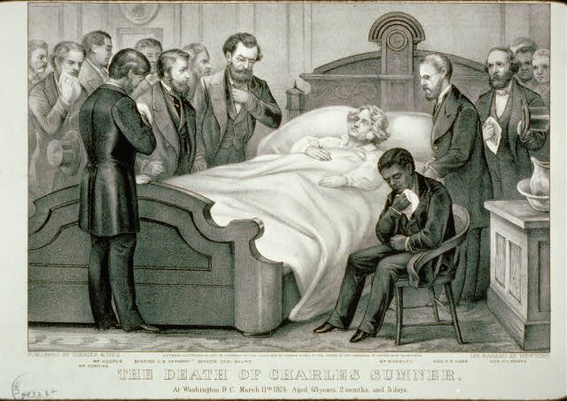 "The Death of Charles Sumner" Currier and Ives print