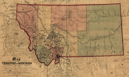 Map of Montana, 1865