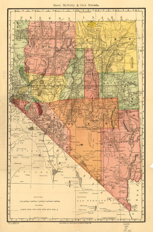 Map of Nevada, 1893