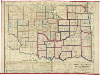 Map of Oklahoma, 1898