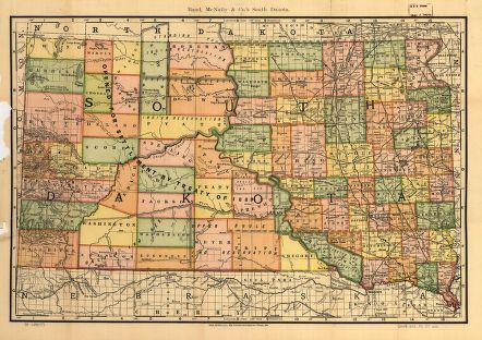 Map of South Dakota, 1892