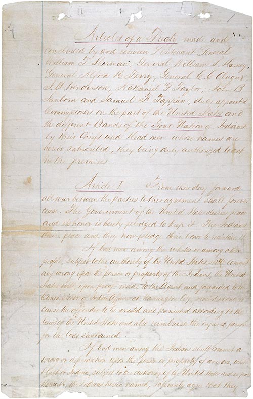 Treaty of Fort Laramie (detail)